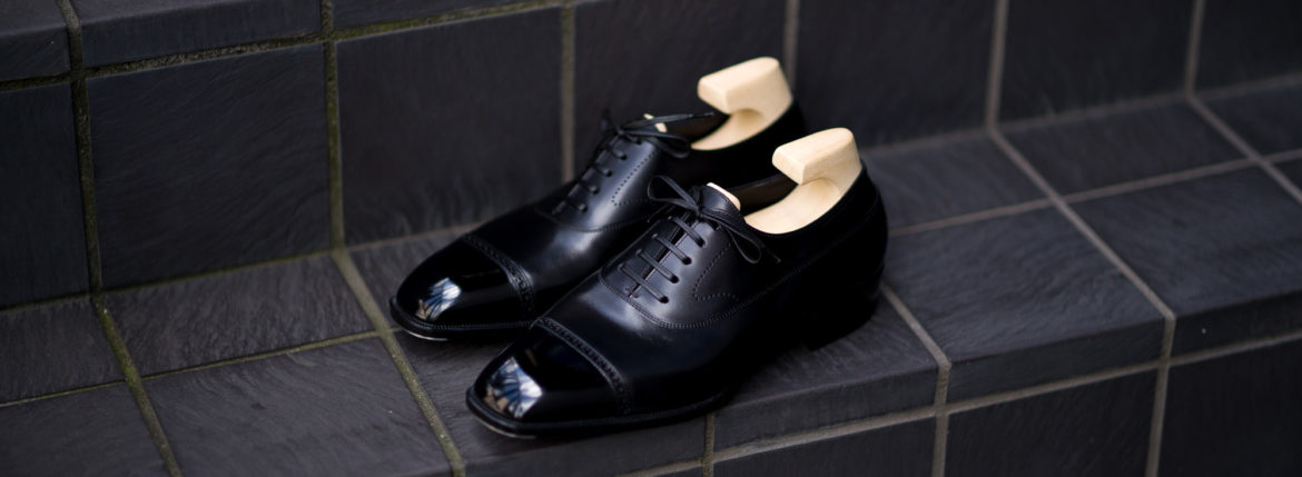 Yohei Fukuda "BESPOKE" H/C Celeste Black Box Calf 2022 ヨヘイフクダ ビスポーク シングルモンク ブラックボックスカーフ ヨウヘイフクダ ビスポーク セミオーダー クラシック オックスフォード ブラックカーフ 愛知 名古屋 Alto e Diritto altoediritto アルトエデリット