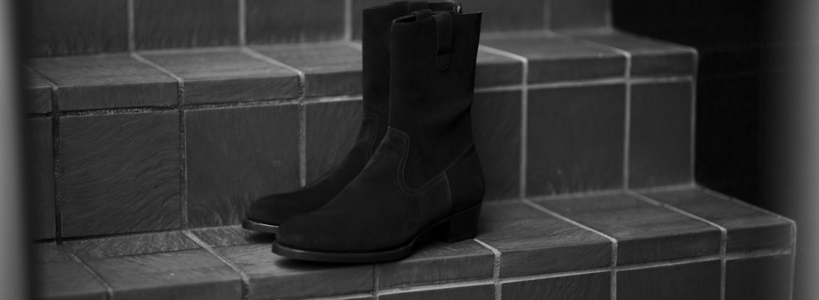 WH "WH-6903S" Janus Calf Leather Side Zip Boots 2022AW ダブルエイチ ヤヌスカーフレザー スエード サイドジップブーツ ブラック ペコスブーツ 干場義雅 yoshimasa hoshiba hiroshitsubouchi ヒロシツボウチ 愛知 名古屋 Alto e Diritto altoediritto アルトエデリット