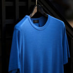 cuervo bopoha (クエルボ ヴァローナ) Sartoria Collection (サルトリア コレクション) Lewis (ルイス) Super 120’s Wool Comfort コンフォート ウォシャブルウール Tシャツ COBALT BLUE (コバルトブルー) MADE IN JAPAN (日本製) 2022のイメージ