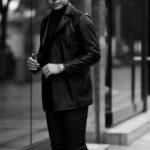 cuervo bopoha (クエルボ ヴァローナ) Satisfaction Leather Collection (サティスファクション レザー コレクション) Vincent (ヴィンセント) BUFFALO LEATHER (バッファロー レザー) レザー Pコート BLACK (ブラック) MADE IN JAPAN (日本製) 2022秋冬 【入荷しました】【フリー分発売開始】のイメージ