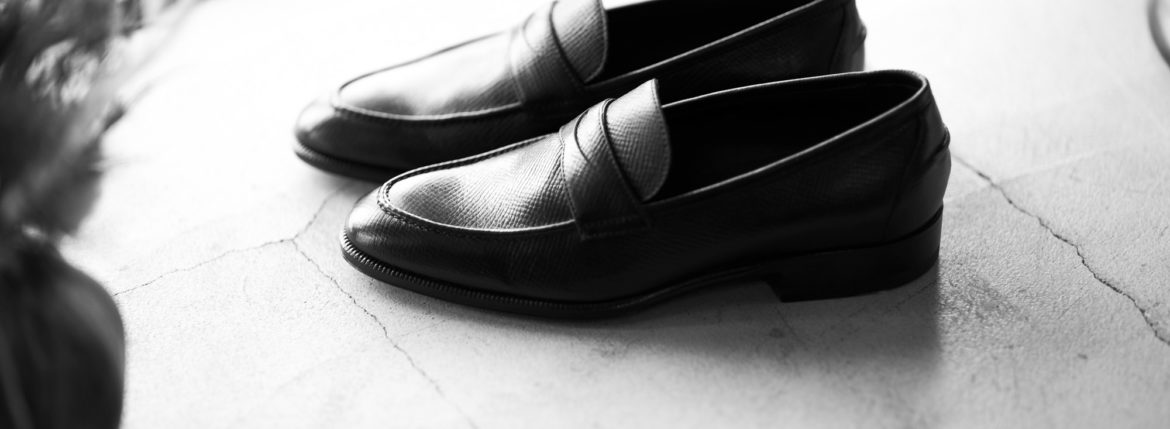 ENZO BONAFE(エンツォボナフェ) ART. EB-08 Coin Loafer コインローファー UTAH CALF LEATHER ユタカーフレザー ドレスシューズ ローファー NERO(ブラック) made in italy (イタリア製) 2022秋冬新作 エンツォボナフェ コインローファー ユタカーフレザー ブラック ローファー ドレスシューズ 愛知 名古屋 Alto e Diritto altoediritto アルトエデリット