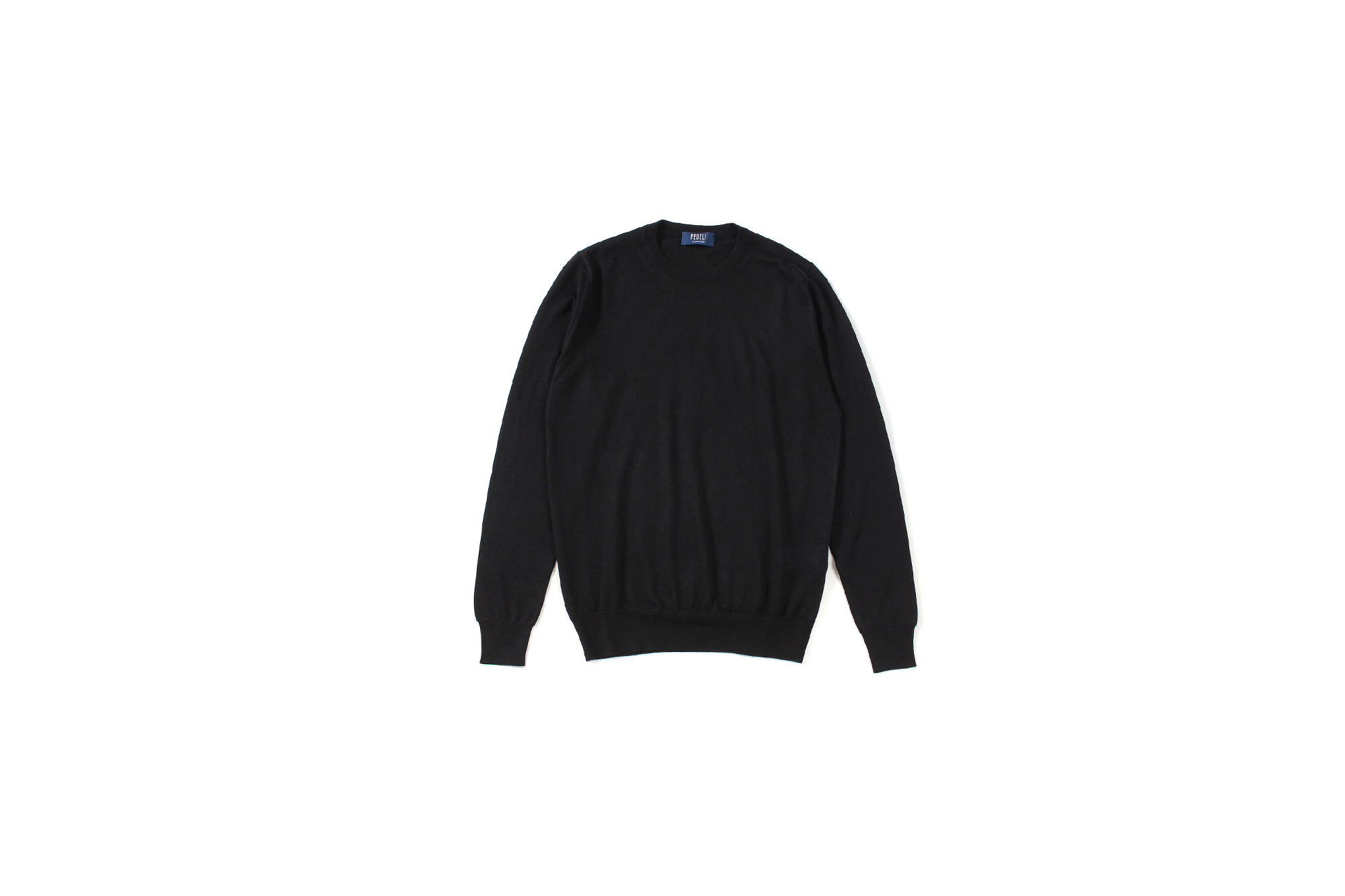 FEDELI (フェデリ) Silk Cashmere Crew Neck Sweater シルクカシミア クルーネック セーター BLACK (ブラック・9) made in italy (イタリア製) 2022 秋冬 【ご予約受付中】愛知 名古屋 Alto e Diritto altoediritto アルトエデリット