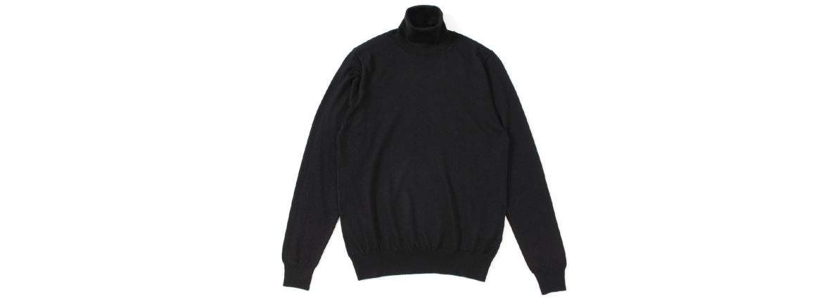 FEDELI (フェデリ) Silk Cashmere Crew Neck Sweater シルクカシミア クルーネック セーター BLACK (ブラック・9) made in italy (イタリア製) 2022 秋冬 【ご予約受付中】愛知 名古屋 Alto e Diritto altoediritto アルトエデリット