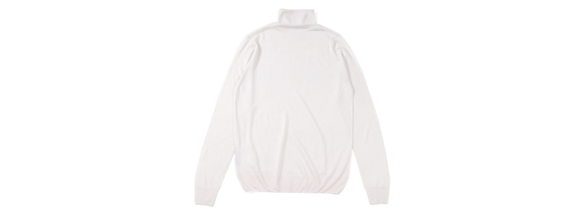 FEDELI (フェデリ) Silk Cashmere Turtle Neck Sweater シルクカシミア タートルネック セーター WHITE (ホワイト・22) made in italy (イタリア製) 2022 秋冬新作のイメージ