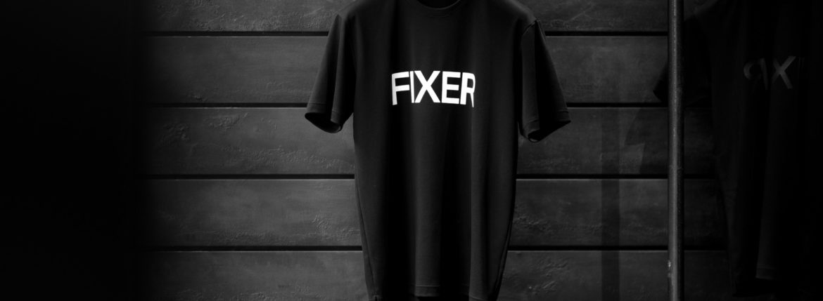 FIXER FTS-02 Print Crew Neck T-shirt BLACK 【Special Model】【東京限定】フィクサー プリントTシャツ ブラック ホワイトロゴ 愛知 名古屋 Alto e Diritto altoediritto アルトエデリット 東京限定