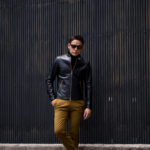 Georges de Patricia (ジョルジュ ド パトリシア) Carrera 18K GOLD (カレラ 18K ゴールド) Super Soft Sheepskin シングル ライダース ジャケット NOIR (ブラック) 2022 【Special Model】のイメージ