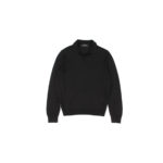 Gran Sasso (グランサッソ) Silk Knit Skipper Sweater (シルク ニット スキッパー セーター) SETA (シルク 100%) シルクニット スキッパー セーター BLACK (ブラック・099) made in italy (イタリア製) 2022秋冬新作のイメージ