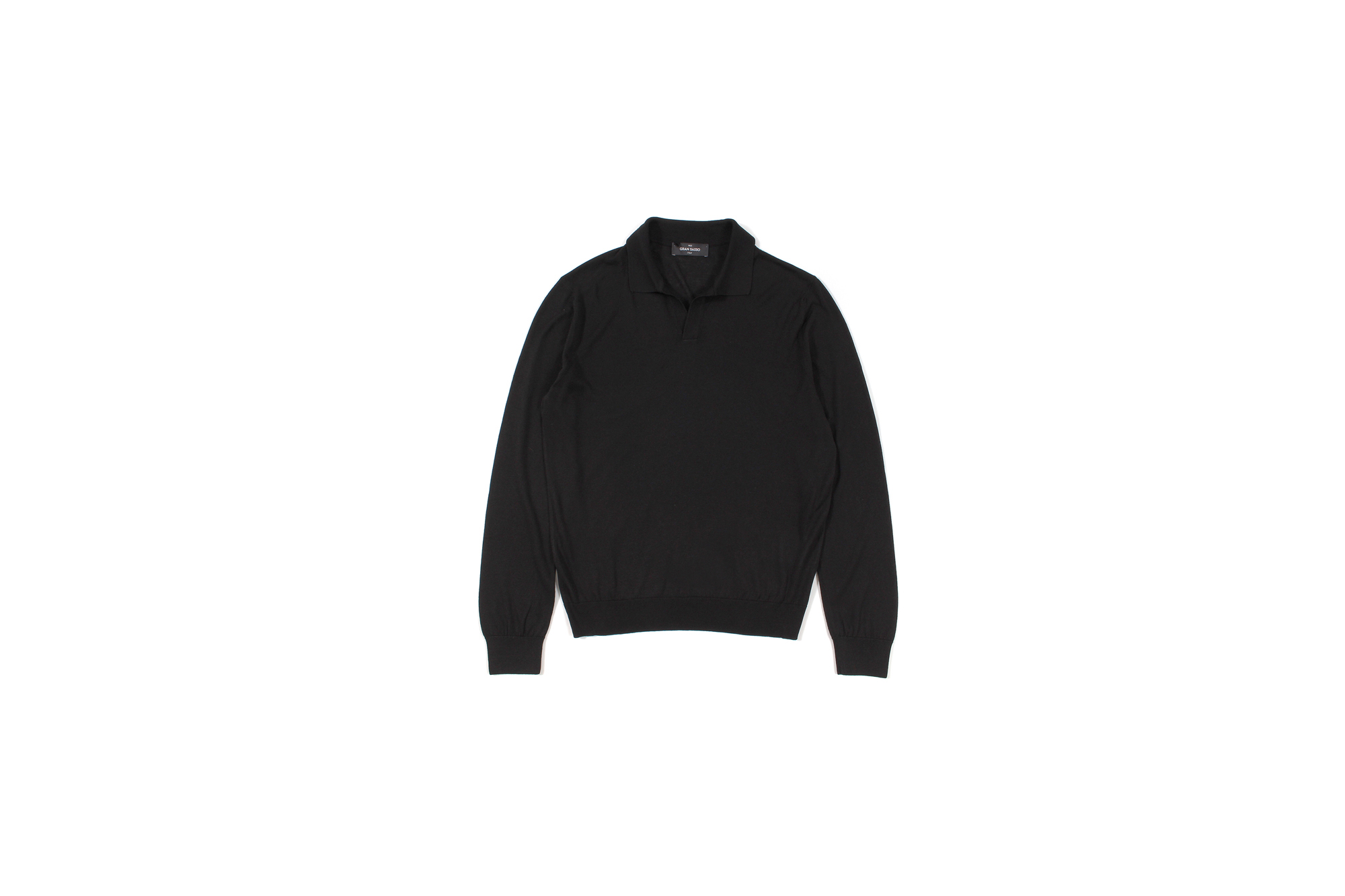 Gran Sasso (グランサッソ) Silk Knit Skipper Sweater (シルク ニット スキッパー セーター) SETA (シルク 100%) シルクニット スキッパー セーター BLACK (ブラック・099) made in italy (イタリア製) 2022秋冬新作 愛知 名古屋 Alto e Diritto altoediritto アルトエデリット