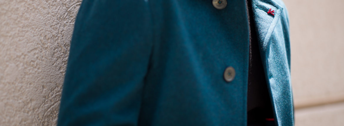 ISAIA (イザイア) CAPPOTTO (カッポット) Gruppo 7 カシミア カーコート BLUE GREEN (ブルー グリーン・540) Made in italy (イタリア製) 2022秋冬 【Special Model】のイメージ