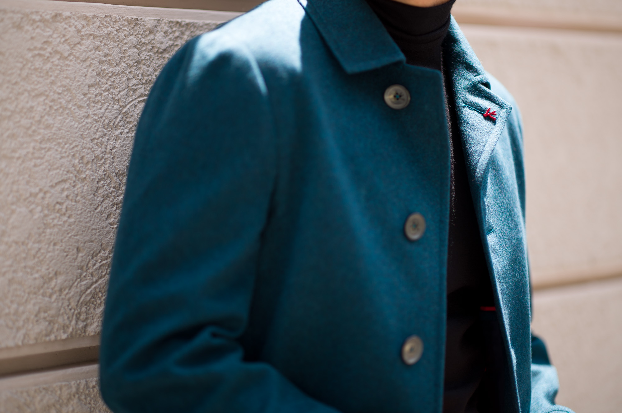 ISAIA (イザイア) CAPPOTTO (カッポット) Gruppo 7 カシミア カーコート BLUE GREEN (ブルー グリーン・540) Made in italy (イタリア製) 2022秋冬 【Special Model】 愛知 名古屋 Alto e Diritto altoediritto アルトエデリット カシミヤジャケット カシミアジャケット