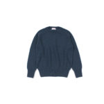 RENCONTRANT (レンコントラント) Cashmere Crew Neck Sweater (クルーネック セーター) Cashmere 100% ミドルゲージ カシミヤ ニット セーター ATRANTIC DEEP (ブルー) MADE IN JAPAN (日本製) 2022 秋冬新作のイメージ
