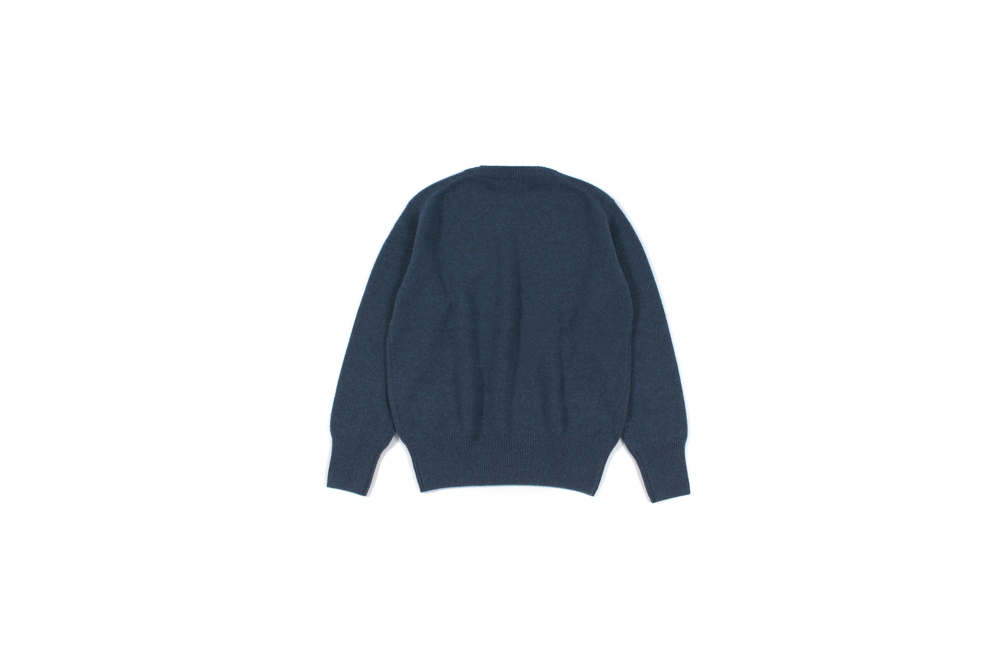 RENCONTRANT (レンコントラント) Cashmere Crew Neck Sweater (クルーネック セーター) Cashmere 100% ミドルゲージ カシミヤ ニット セーター ATRANTIC DEEP (ブルー) MADE IN JAPAN (日本製) 2022 秋冬新作 【入荷しました】【フリー分発売開始】愛知 名古屋 Alto e Diritto altoediritto アルトエデリット