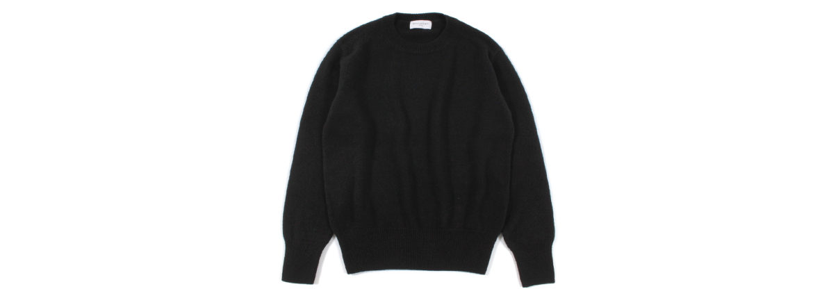 RENCONTRANT (レンコントラント) Cashmere Crew Neck Sweater (クルーネック セーター) Cashmere 100% ミドルゲージ カシミヤ ニット セーター BLACK (ブラック) MADE IN JAPAN (日本製) 2022 秋冬新作 【入荷しました】【フリー分発売開始】愛知 名古屋 Alto e Diritto altoediritto アルトエデリット