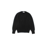 RENCONTRANT (レンコントラント) Cashmere Crew Neck Sweater (クルーネック セーター) Cashmere 100% ミドルゲージ カシミヤ ニット セーター BLACK (ブラック) MADE IN JAPAN (日本製) 2022 秋冬新作のイメージ