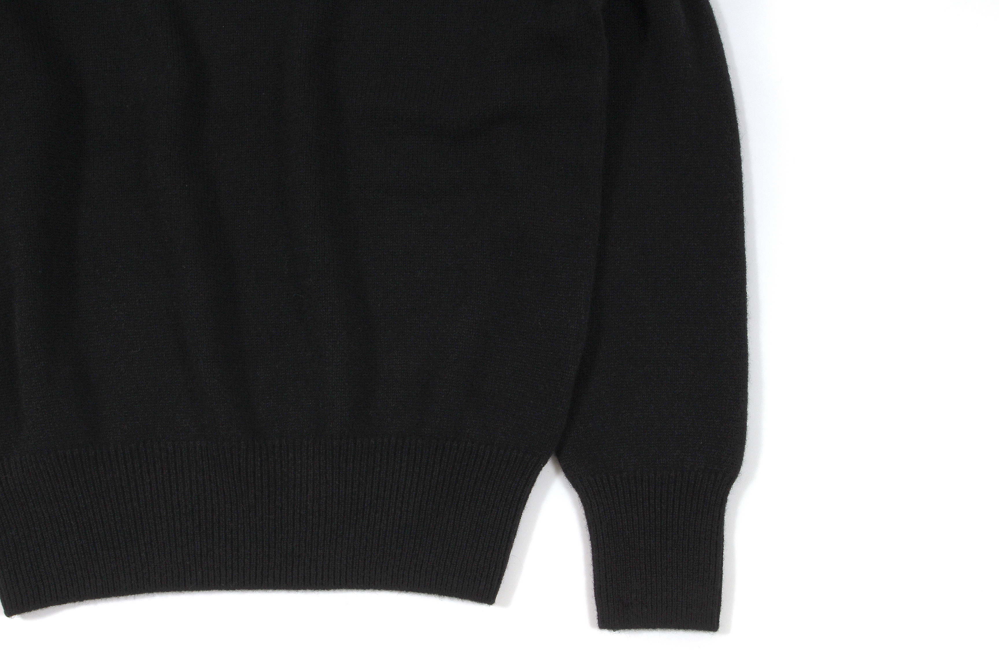 RENCONTRANT (レンコントラント) Cashmere Crew Neck Sweater (クルーネック セーター) Cashmere 100% ミドルゲージ カシミヤ ニット セーター BLACK (ブラック) MADE IN JAPAN (日本製) 2022 秋冬新作 【入荷しました】【フリー分発売開始】愛知 名古屋 Alto e Diritto altoediritto アルトエデリット