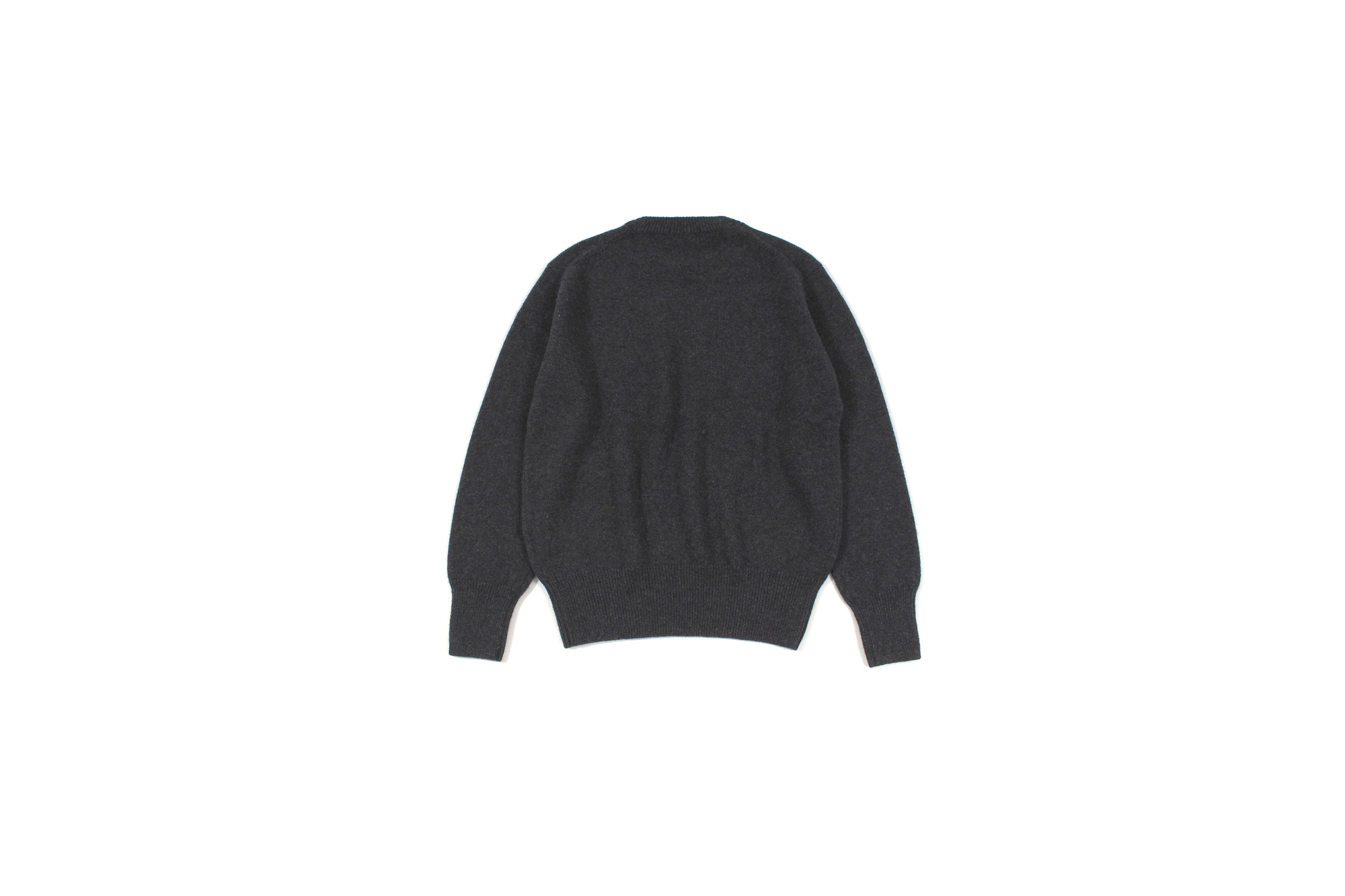 RENCONTRANT (レンコントラント) Cashmere Crew Neck Sweater (クルーネック セーター) Cashmere 100% ミドルゲージ カシミヤ ニット セーター CROW (チャコール) MADE IN JAPAN (日本製) 2022 秋冬新作 【入荷しました】【フリー分発売開始】愛知 名古屋 Alto e Diritto altoediritto アルトエデリット