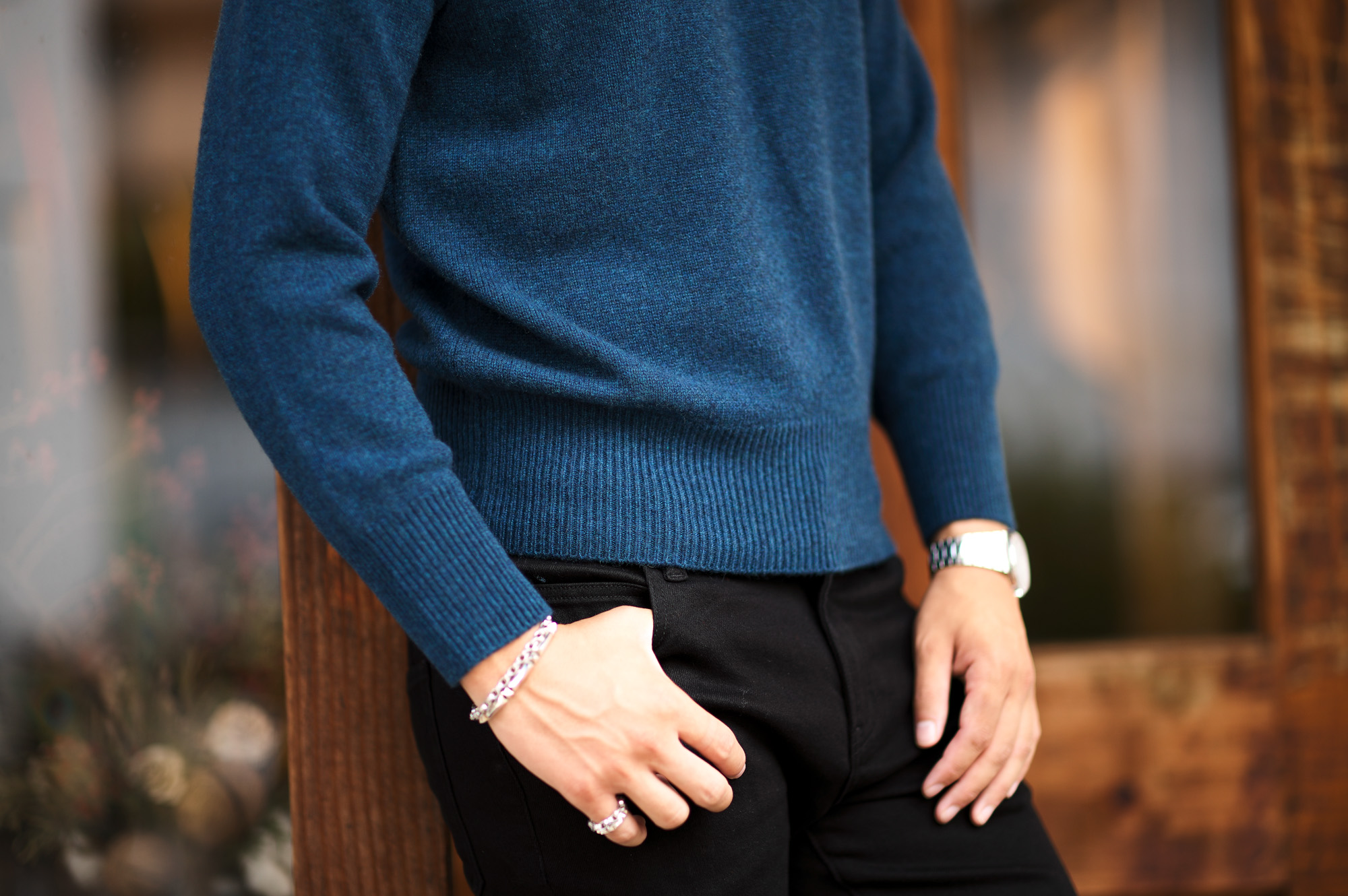 RENCONTRANT (レンコントラント) Cashmere Crew Neck Sweater (クルー ...