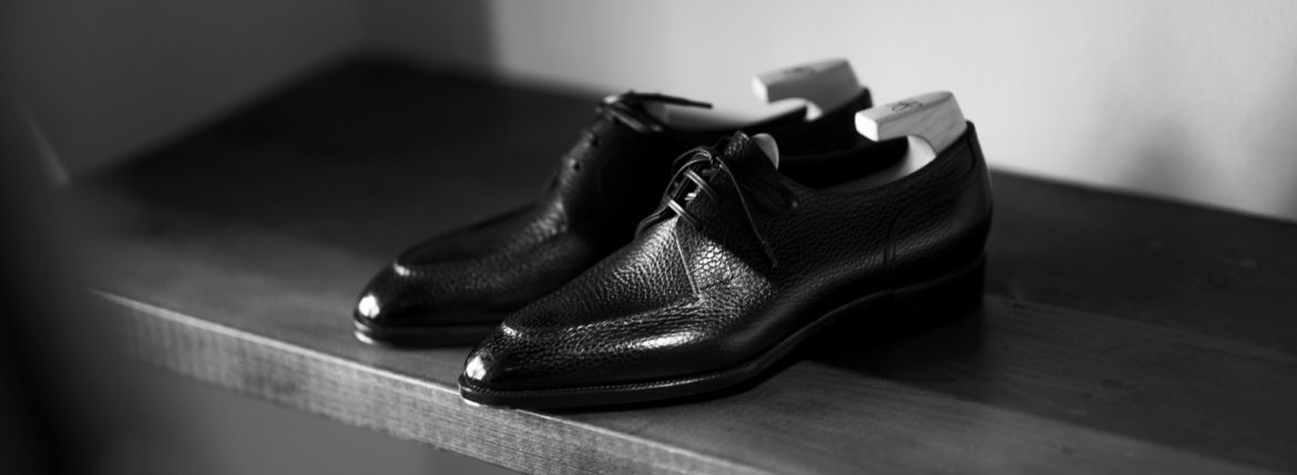Yohei Fukuda “MTO” Split Toe Derby Shoes Black Vintage Black 2022のイメージ