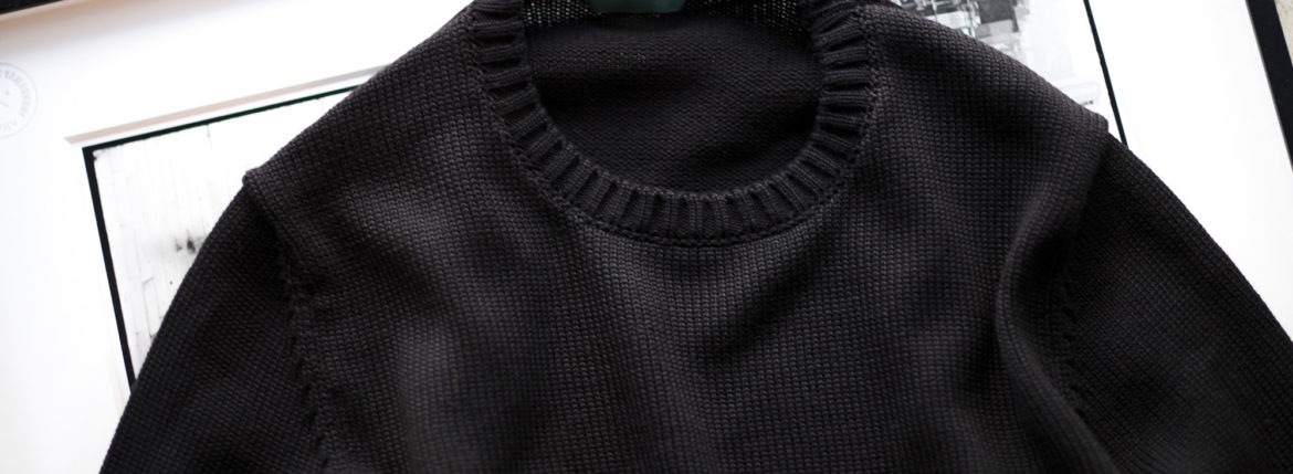 ZANONE (ザノーネ) Crew Neck Sweater (クルーネック セーター) VIRGIN WOOL 100% 5ゲージ ウールニット セーター BLACK (ブラック・Z0015) 2022秋冬新作 愛知 名古屋 Alto e Diritto altoediritto アルトエデリット