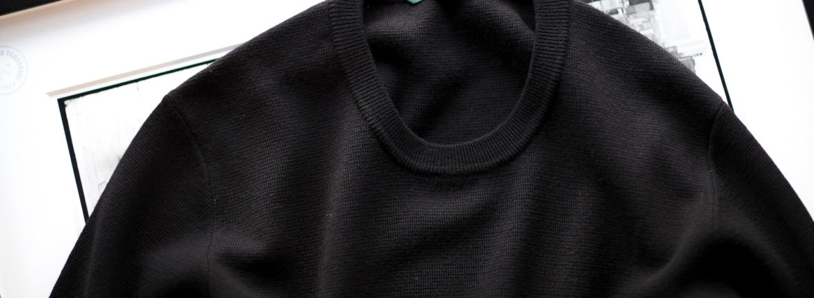ZANONE (ザノーネ) Milano Rib Crew Neck Sweater (ミラノリブ クルーネック セーター) Milano Rib ミラノリブ ニット セーター BLACK (ブラック・Z0015) 2022秋冬新作のイメージ