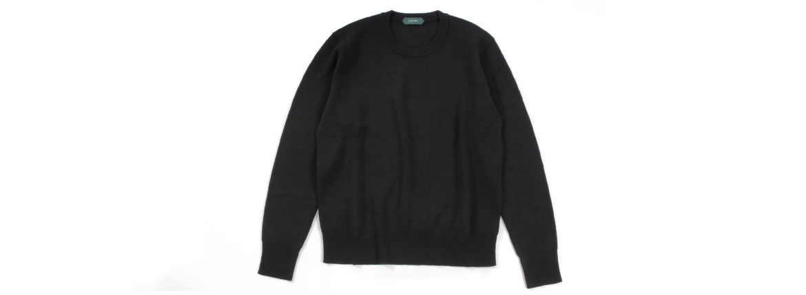 ZANONE (ザノーネ) Milano Rib Crew Neck Sweater (ミラノリブ クルーネック セーター) Milano Rib ミラノリブ ニット セーター BLACK (ブラック・Z0015) 2022秋冬新作 愛知 名古屋 Alto e Diritto altoediritto アルトエデリット