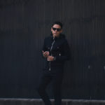 1PIU1UGUALE3 (ウノピュウノウグァーレトレ) BIKER RIB (バイカーリブ) BOMBERHEAT (ボンバーヒート) ジャージ バイカーリブパンツ BLACK (ブラック) MADE IN JAPAN (日本製) 2022秋冬新作 【入荷しました】【フリー分発売開始】のイメージ