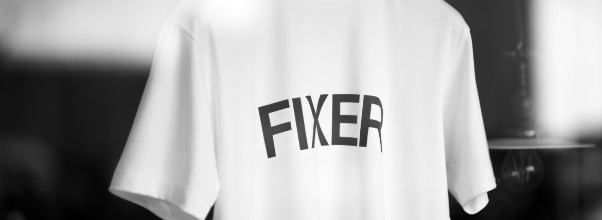 FIXER "FTS-02" Print Crew Neck T-shirt WHITE フィクサー プリントクルーネックTシャツ ホワイト 愛知 名古屋 Alto e Diritto altoediritto アルトエデリット