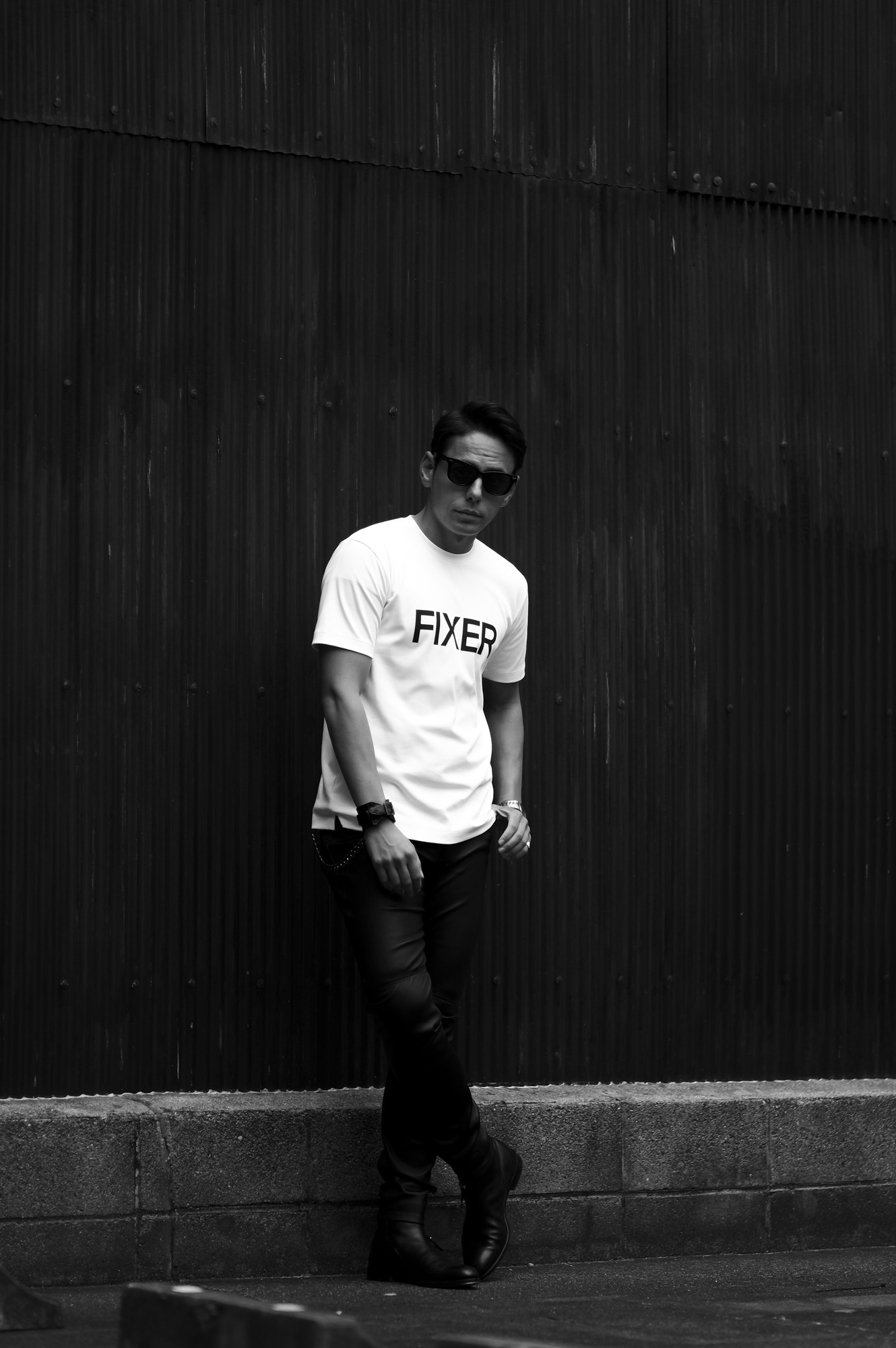 FIXER FTS-02 Print Crew Neck T-shirt WHITE フィクサー プリントクルーネックTシャツ ホワイト 愛知 名古屋 Alto e Diritto altoediritto アルトエデリット