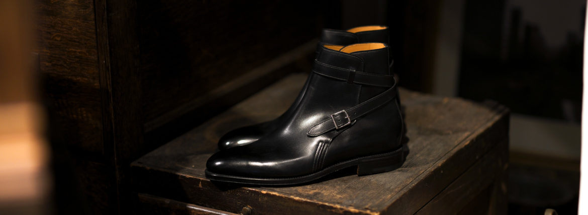 JOHN LOBB (ジョンロブ) ABBOT (アボット) 8695B Jodhpur Boots Black Calf ブラックカーフレザー ジョッパーブーツ BLACK (ブラック) Made In England (イギリス製) 2022 愛知 名古屋 Alto e Diritto altoediritto アルトエデリット ブーツ レザーブーツ johnlobbブーツ YOHEI FUKUDA ビスポーク 福田洋平 BESPOKE