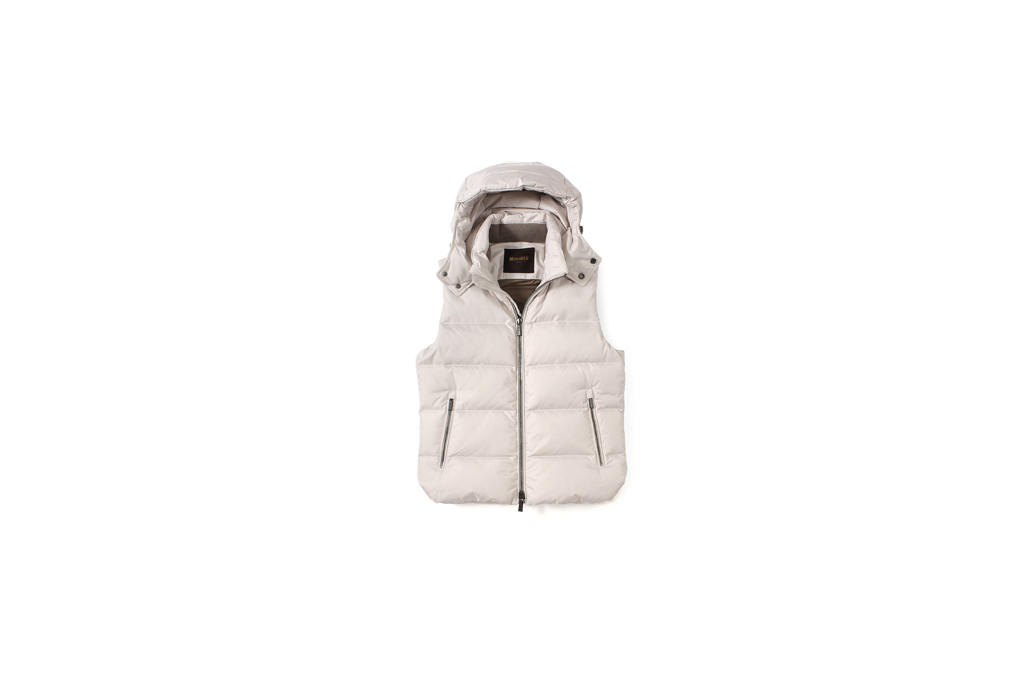 MOORER (ムーレー) FIRE-WK (フェイヤー) Nylon Down Vest ナイロン ダウンベスト AVORIO (ホワイト) Made in italy (イタリア製) 2022 秋冬新 愛知 名古屋 Alto e Diritto altoediritto　アルトエデリット ベスト ナイロンダウン 防寒