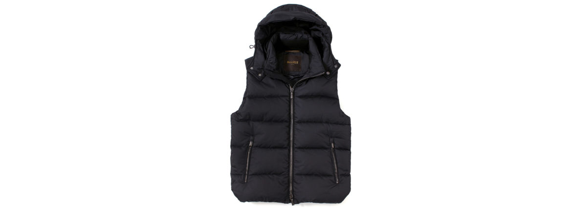 MOORER (ムーレー) FIRE-WK (フェイヤー) Nylon Down Vest ナイロン ダウンベスト BLUE (ブルー) Made in italy (イタリア製) 2022 秋冬新作 【入荷しました】【フリー分発売開始】 altoediritto　アルトエデリット ベスト ナイロンダウン 防寒