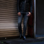 PT TORINO DENIM (ピーティートリノデニム) ROCK (ロック) SKINNY FIT (スキニーフィット) STRETCH BLACK VINTAGE DENIM 12 Oz ストレッチ クラッシュ デニムパンツ BLACK (ブラック・MK39) 2022秋冬新作のイメージ