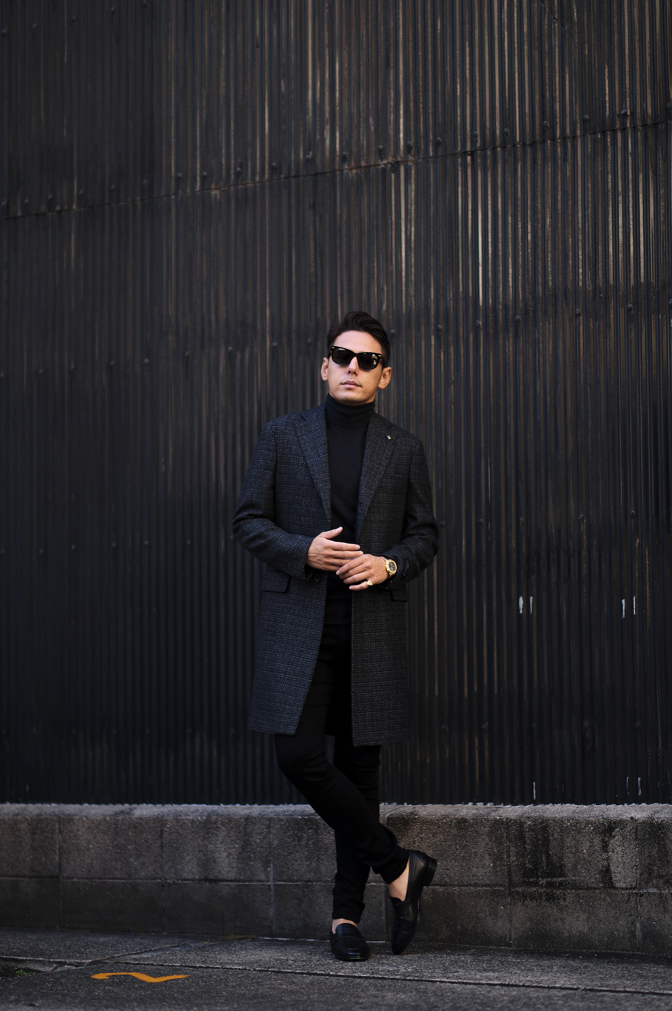 BELVEST (ベルベスト) Wool Cashmere Chester coat カシミア シングルチェスターコート BLACK (ブラック) Made in italy (イタリア製) 2022秋冬新作 【入荷しました】【フリー分発売開始】愛知 名古屋 Alto e Diritto altoediritto アルトエデリット