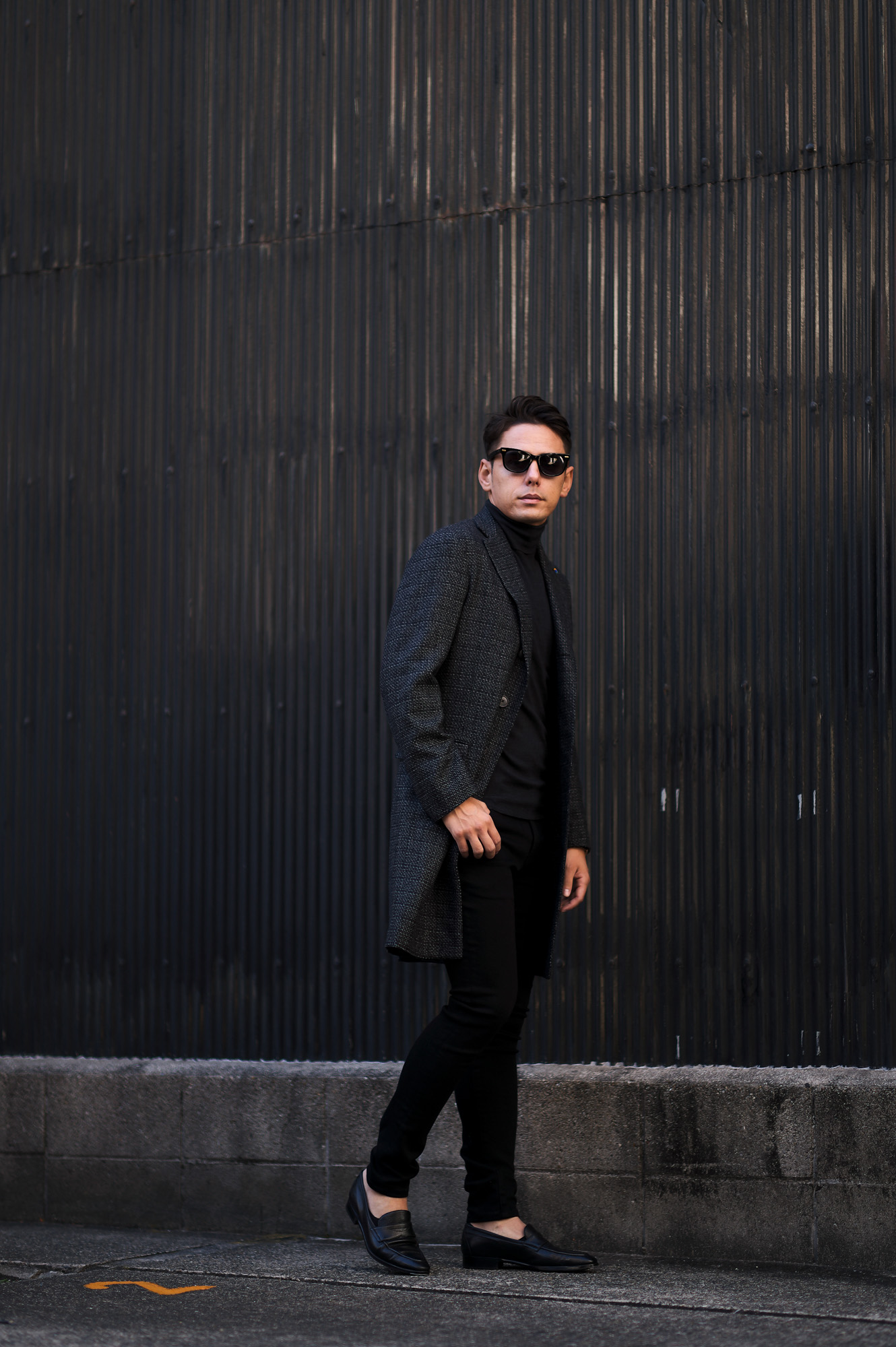 BELVEST (ベルベスト) Wool Cashmere Chester coat カシミア シングルチェスターコート BLACK (ブラック) Made in italy (イタリア製) 2022秋冬新作 【入荷しました】【フリー分発売開始】愛知 名古屋 Alto e Diritto altoediritto アルトエデリット