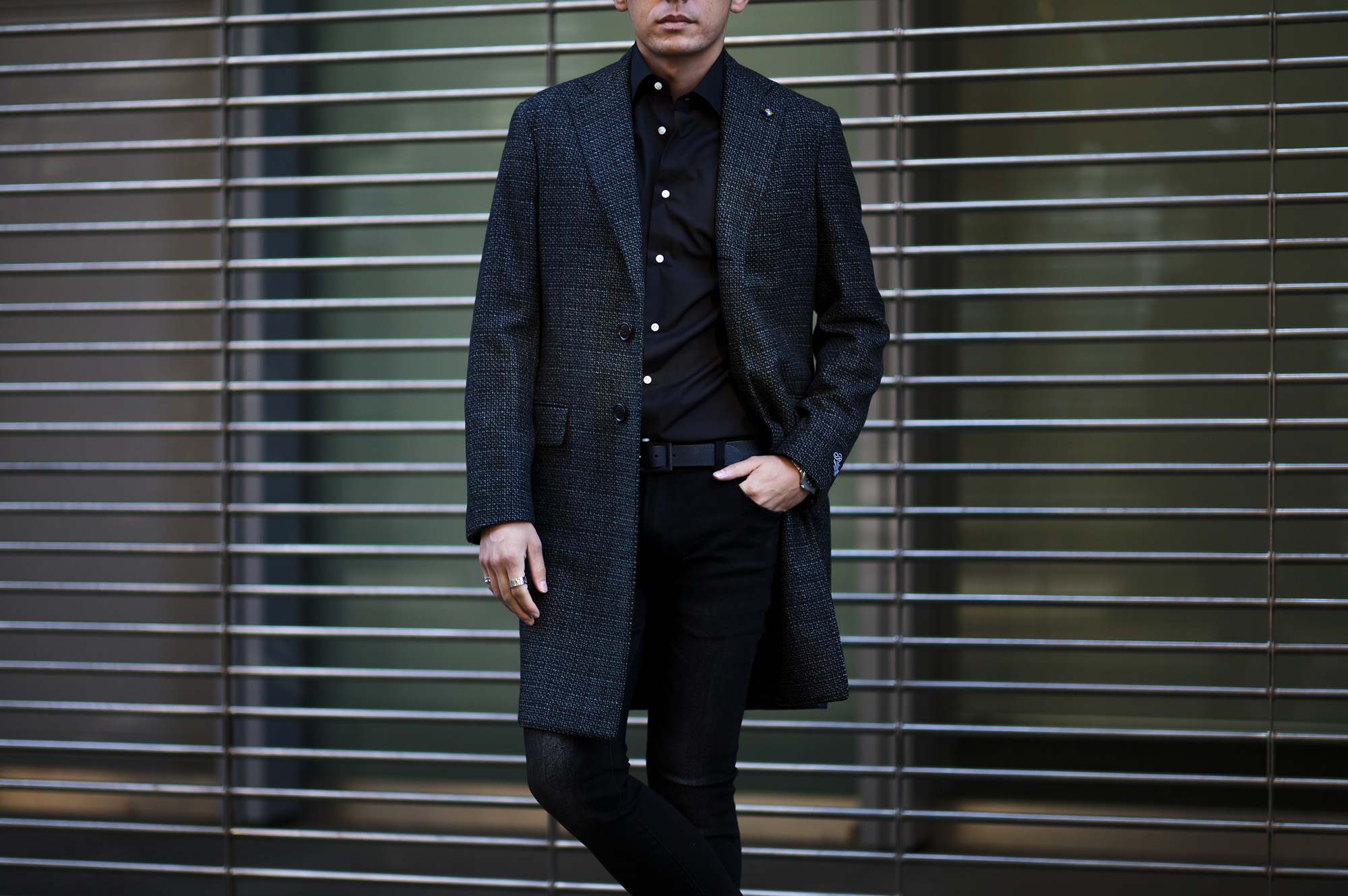 BELVEST (ベルベスト) Wool Cashmere Chester coat カシミア シングルチェスターコート BLACK (ブラック) Made in italy (イタリア製) 2022秋冬新作 【入荷しました】【フリー分発売開始】愛知 名古屋 Alto e Diritto altoediritto アルトエデリット