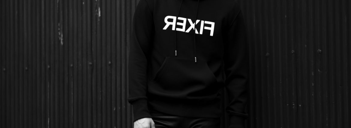 FIXER (フィクサー) FPK-05 Reverse Print Technical Jersey hoodie テクニカルジャージー フーディー BLACK (ブラック) 【ご予約開始】【2022.11.12(Sat)～2022.11.27(Sun)】愛知 名古屋 Alto e Diritto altoediritto アルトエデリット