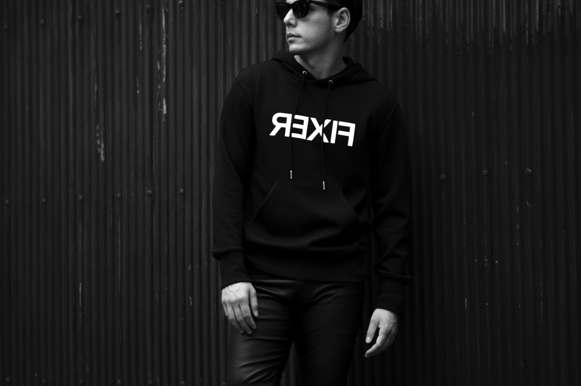 FIXER (フィクサー) FPK-05 Reverse Print Technical Jersey hoodie テクニカルジャージー フーディー BLACK (ブラック) 【ご予約開始】【2022.11.12(Sat)～2022.11.27(Sun)】愛知 名古屋 Alto e Diritto altoediritto アルトエデリット