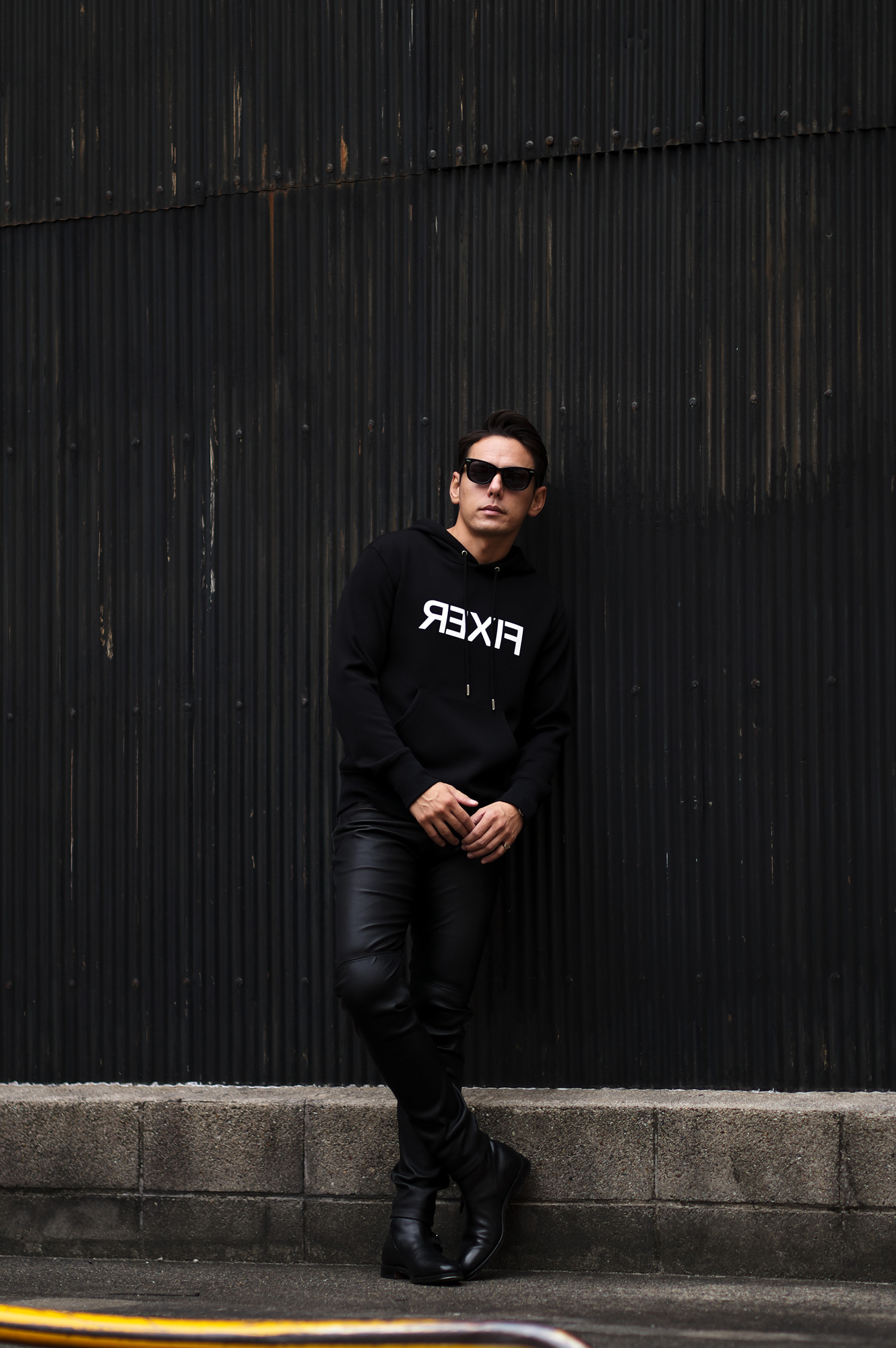 FIXER (フィクサー) FPK-05 Reverse Print Technical Jersey hoodie テクニカルジャージー フーディー BLACK (ブラック) 【ご予約開始】【2022.11.12(Sat)～2022.11.27(Sun)】愛知 名古屋 Alto e Diritto altoediritto アルトエデリット