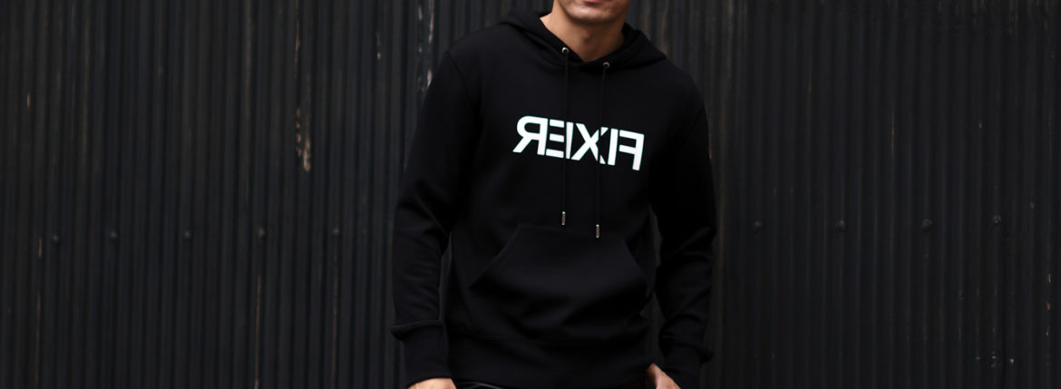 FIXER (フィクサー) FPK-05 Reverse Print Technical Jersey hoodie テクニカルジャージー フーディー BLACK (ブラック) 【ご予約開始】【2022.11.12(Sat)～2022.11.27(Sun)】愛知 名古屋 Alto e Diritto altoediritto アルトエデリット