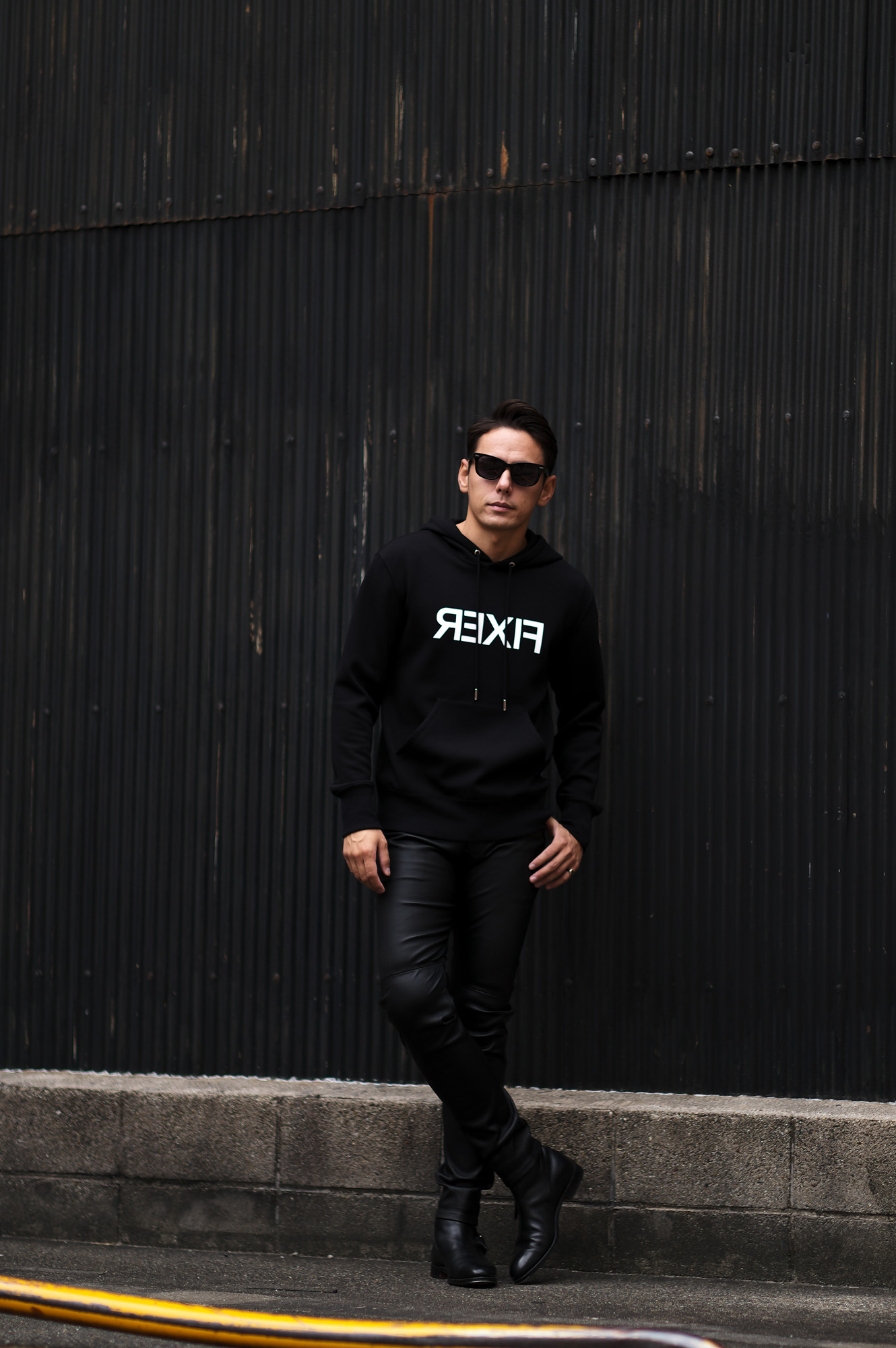 FIXER (フィクサー) FPK-05 Reverse Print Technical Jersey hoodie テクニカルジャージー フーディー BLACK (ブラック) 【ご予約開始】【2022.11.12(Sat)～2022.11.27(Sun)】愛知 名古屋 Alto e Diritto altoediritto アルトエデリット