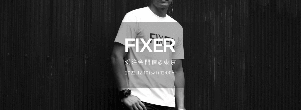 FIXER FTS-02 Print Crew Neck T-shirt WHITE 【Special Model】【東京限定】フィクサー プリントTシャツ ホワイト ブラックロゴ 愛知 名古屋 Alto e Diritto altoediritto アルトエデリット 東京限定