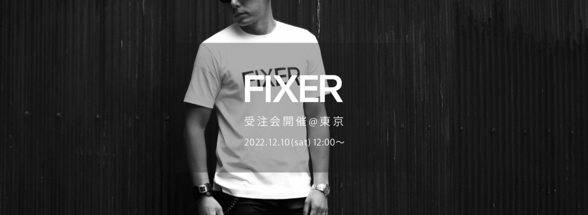FIXER FTS-02 Print Crew Neck T-shirt WHITE 【Special Model】【東京限定】フィクサー プリントTシャツ ホワイト ブラックロゴ 愛知 名古屋 Alto e Diritto altoediritto アルトエデリット 東京限定