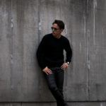 RIVORA (リヴォラ) Mohair Multi Cable Pull Over (モヘア マルチケーブル プルオーバー) モヘアウール マルチケーブル クルーネック セーター BLACK (ブラック・010) MADE IN JAPAN (日本製) 2022 秋冬新作のイメージ