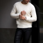 RIVORA (リヴォラ) Mohair Multi Cable Pull Over (モヘア マルチケーブル プルオーバー) モヘアウール マルチケーブル クルーネック セーター WHITE (ホワイト・030) MADE IN JAPAN (日本製) 2022 秋冬新作のイメージ