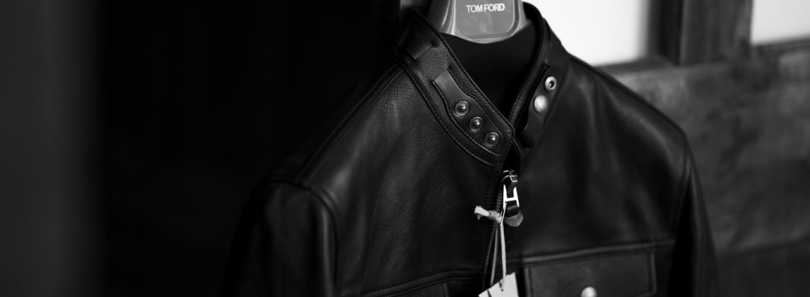 TOM FORD "GLOSSY GRAIN BIKER BLOUSON" 2022AW トムフォード レザージャケット ライダースジャケット シングルライダース 愛知 名古屋 Alto e Diritto altoediritto アルトエデリット BA459-TFL955