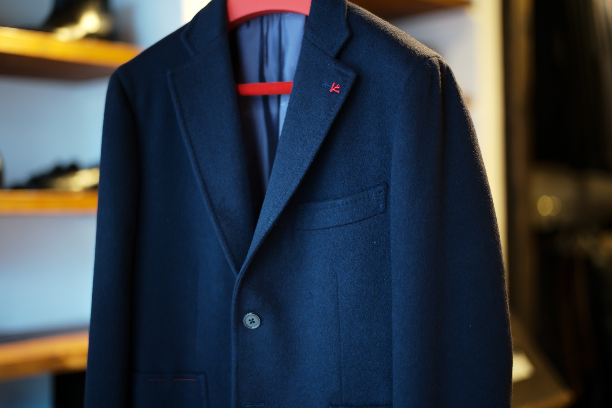 ISAIA "MADE TO MEASURE" CAPRI "Cashmere WOOL" NAVY 2022AW イザイア オーダー 受注会 カプリ カシミヤ ウール ジャケット ネイビー 愛知 名古屋　Alto e Diritto altoediritto アルトエデリット