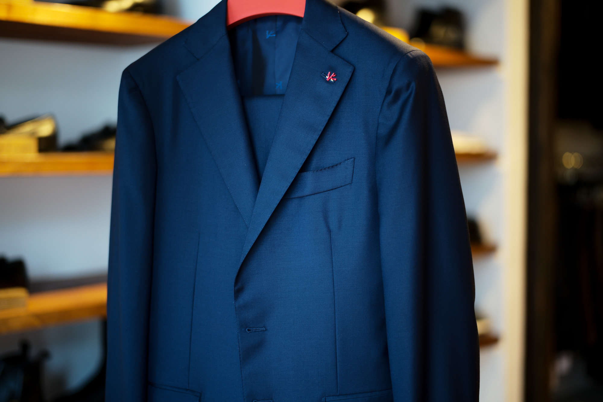 ISAIA "MADE TO MEASURE" GREGORIO "Wool" NAVY 2022AW イザイア オーダー 受注会 グレゴリー ウール スーツ セットアップ ネイビーブ 春夏モデル 愛知 名古屋　Alto e Diritto altoediritto アルトエデリット