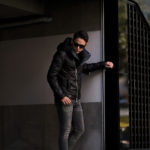 ISAMU KATAYAMA BACKLASH The Line (イサムカタヤマ バックラッシュ ザ・ライン) ITALY CALF DOWN JACKET T-232 (イタリー カーフ ダウンジャケット) 925 STERLING SILVER (925 スターリングシルバー) レザー ダウン ジャケット BLACK (ブラック) MADE IN JAPAN (日本製) 【Special Model】のイメージ