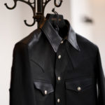 ISAMU KATAYAMA BACKLASH The Line “T-209” GUIDI CALF Leather Shirts BLACK 2022のイメージ