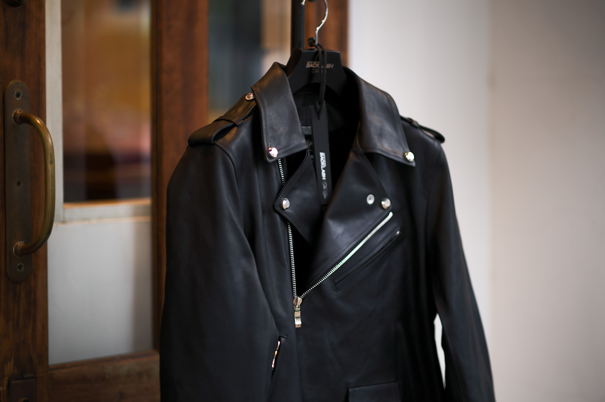 ISAMU KATAYAMA BACKLASH The Line "T-234" GUIDI CALF  Double Riders Coat BLACK 2022 イサムカタヤマバックラッシュ ザライン グィデイカーフ ダブルライダースコート ブラック カスタムオーダー 受注会 オーダー会 バックラッシュオーダー会 愛知 名古屋 Alto e Diirtto altoediritto アルトエデリット